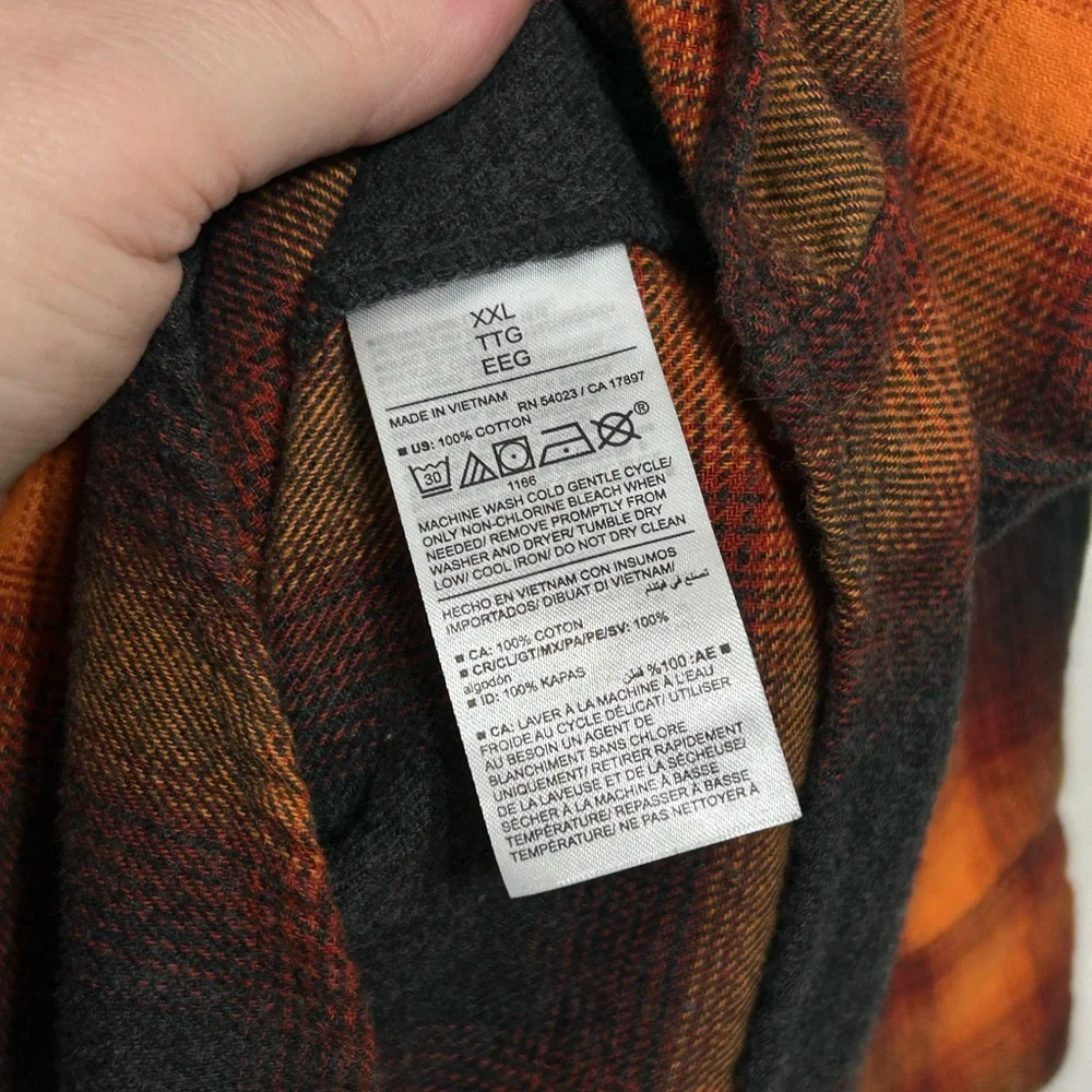 Old Navy Plaid Flannel Boyfriend Shirt Taylor Swift Evermore Womens Size XXL - Picture 10 of 11